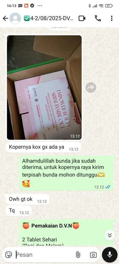 Screenshot ulasan WhatsApp